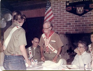Order of the Arrow Founder E. Urner Goodman at Camp Chickahominy in 1976 for Kecoughtan Lodge's 25th Anniversary celebration (image: kecoughtan.com)